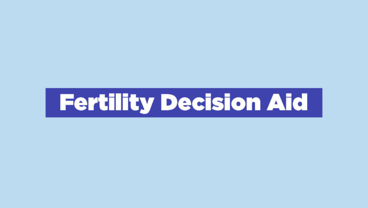Light blue banner that says Fertility Decision Aid