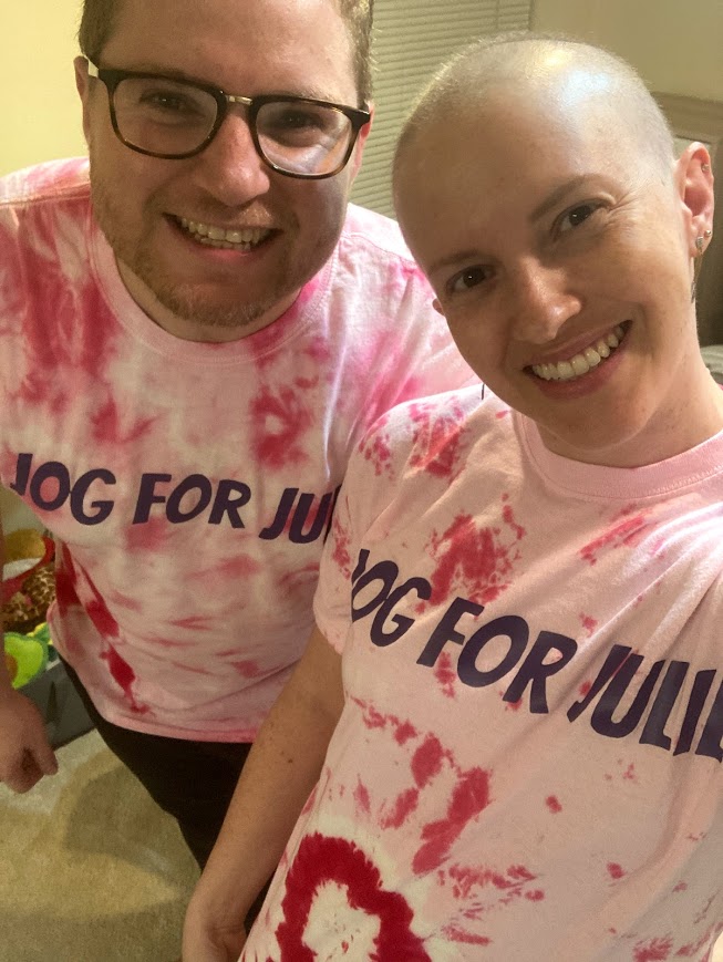 This image has an empty alt attribute; its file name is Me-and-my-husband-Nabil-getting-ready-for-the-Run-for-the-Cure.jpg