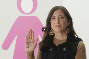 Ashley Stat, breast cancer survivor and participant in the #MakeMeCount campaign and petition by Rethink Breast Cancer